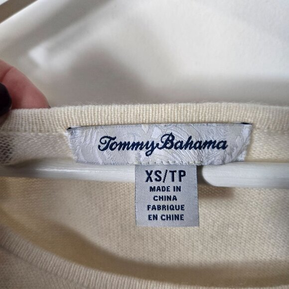 Tommy Bahama Size XS Serena Wool Cashmere Blend Pineapple Intarsia Sweater - Picture 4 of 13